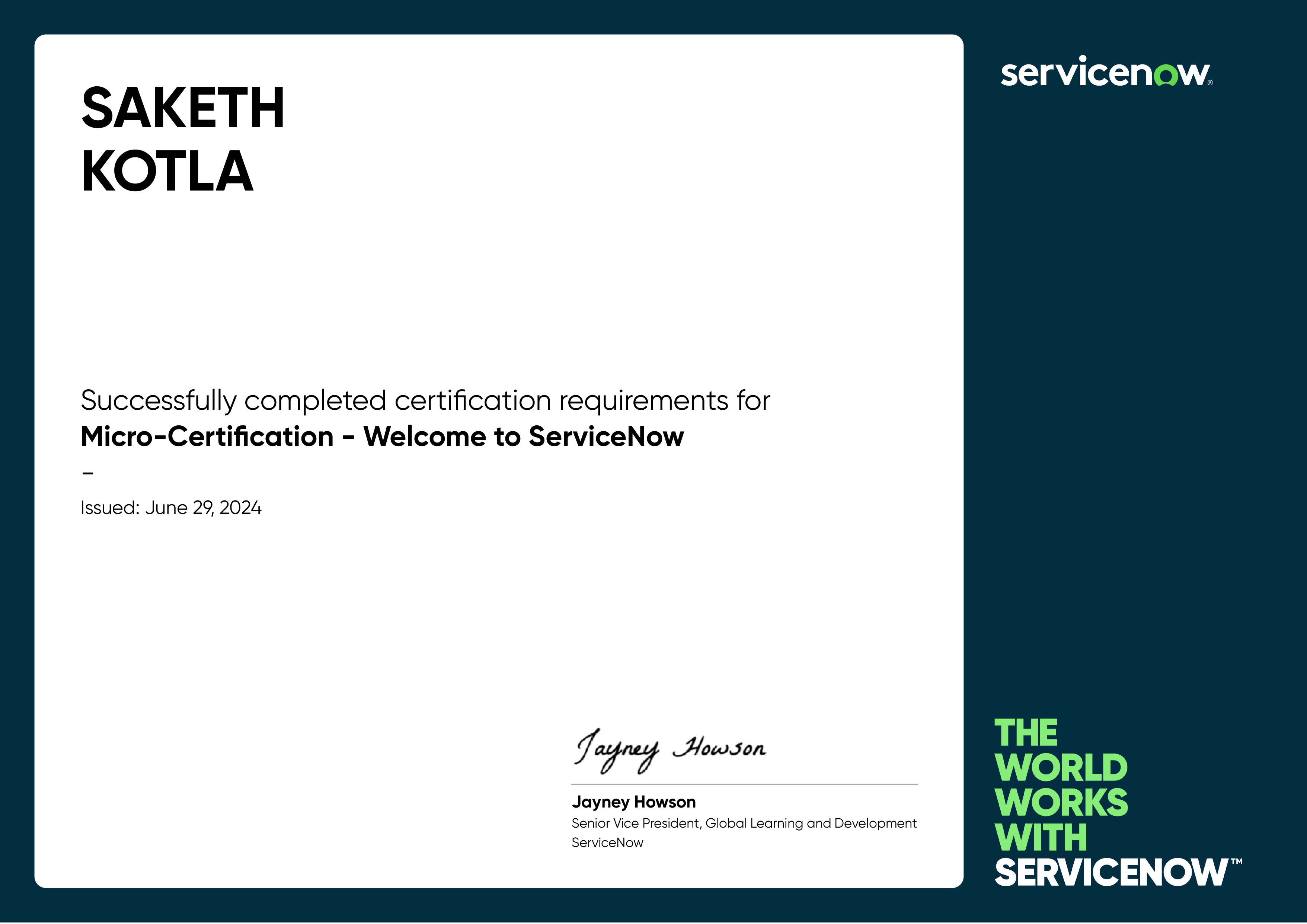 Certification 2